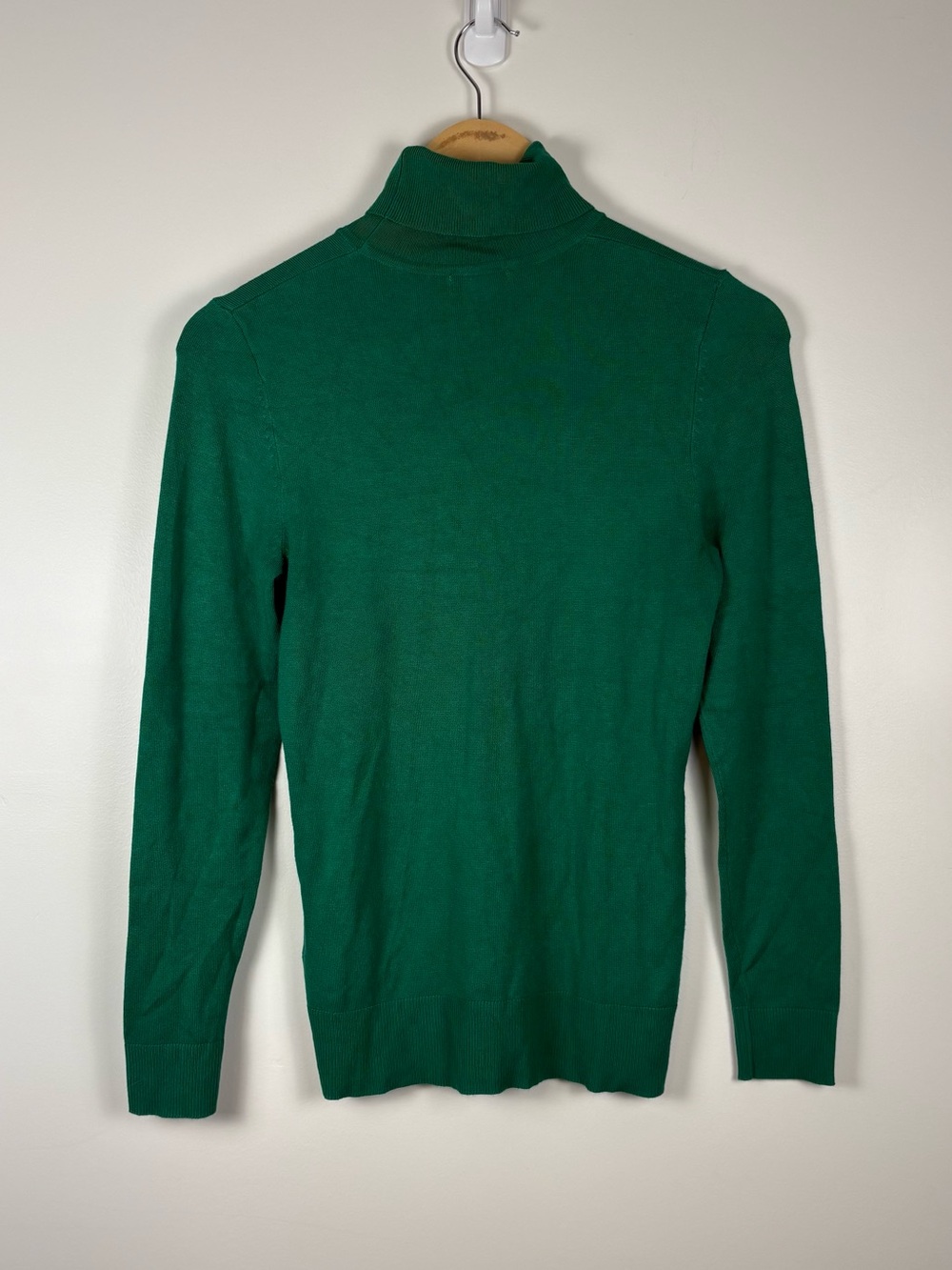 Reitmans Women’s R Essentials Kelly Green Turtleneck Sweater Knit Size Small